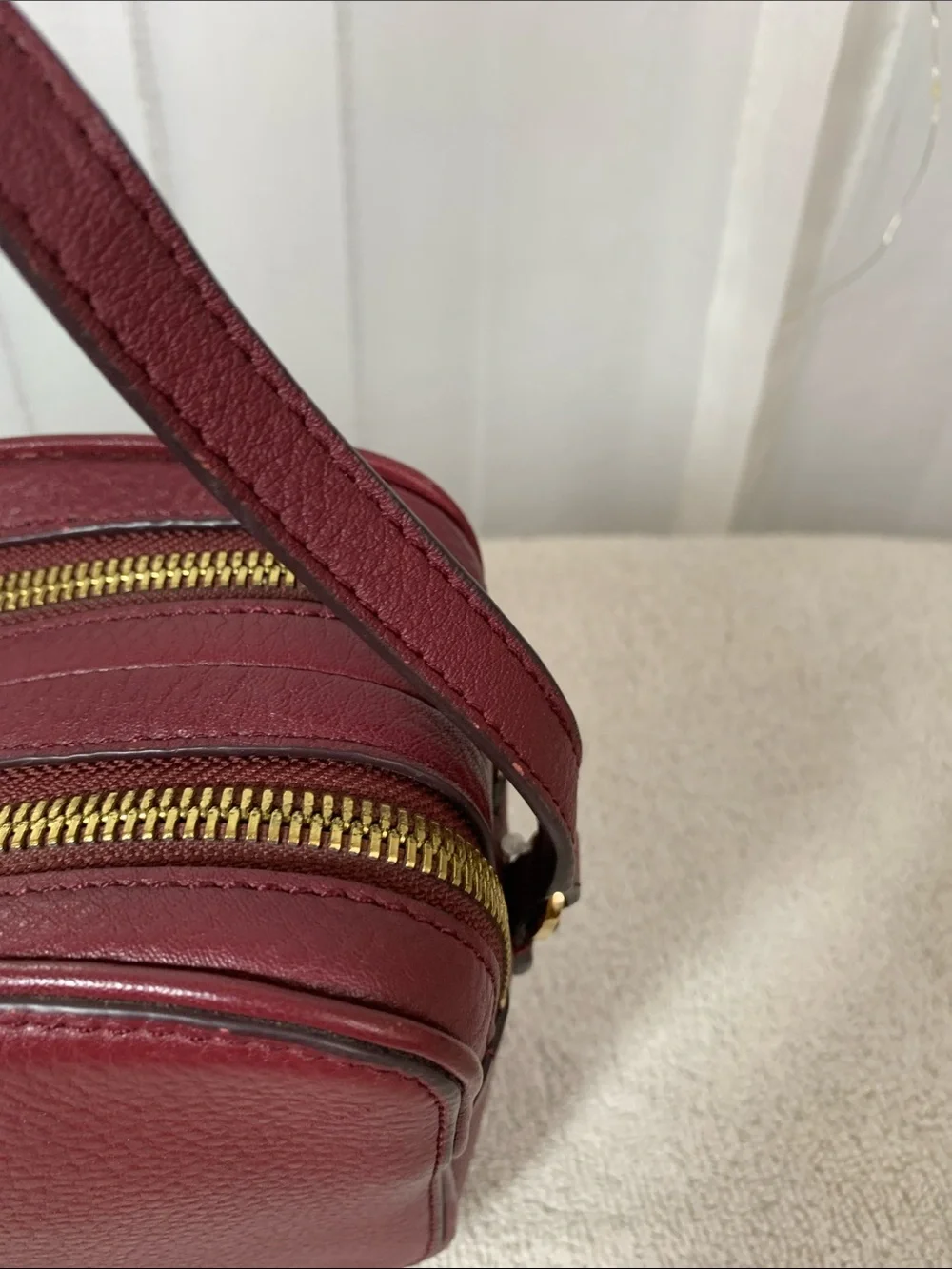 GUC Tory Burch Burgundy Crossbody Bag
